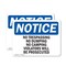 Signmission No Trespassing No Dumping No Camping Violators OSHA Notice Sign, Plastic, 14in W x 10in L, 2PK OS-2PACK-NS-P-1014-L-14929 - alternate 1